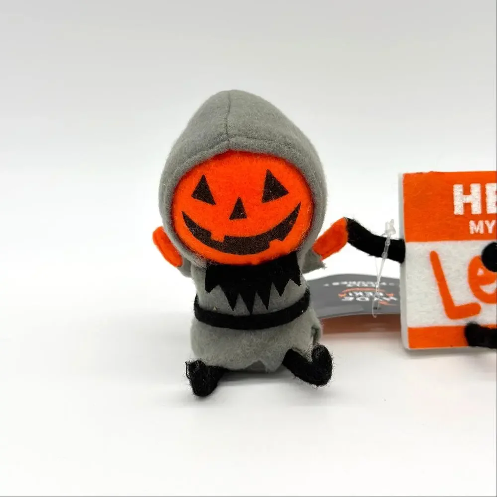Target Hyde & Eek Lewis Name Tag Halloween Pumpkin Head Ghoul Felt Duo 2025 NEW
